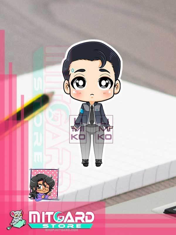DETROID BECOME HUMAN Connor RK800 Sticker vinil adhesive anime by Limiko’s Art - 1
